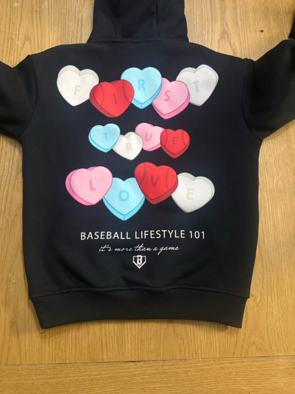 Baseball lifestyle Boys Heart Hoodie